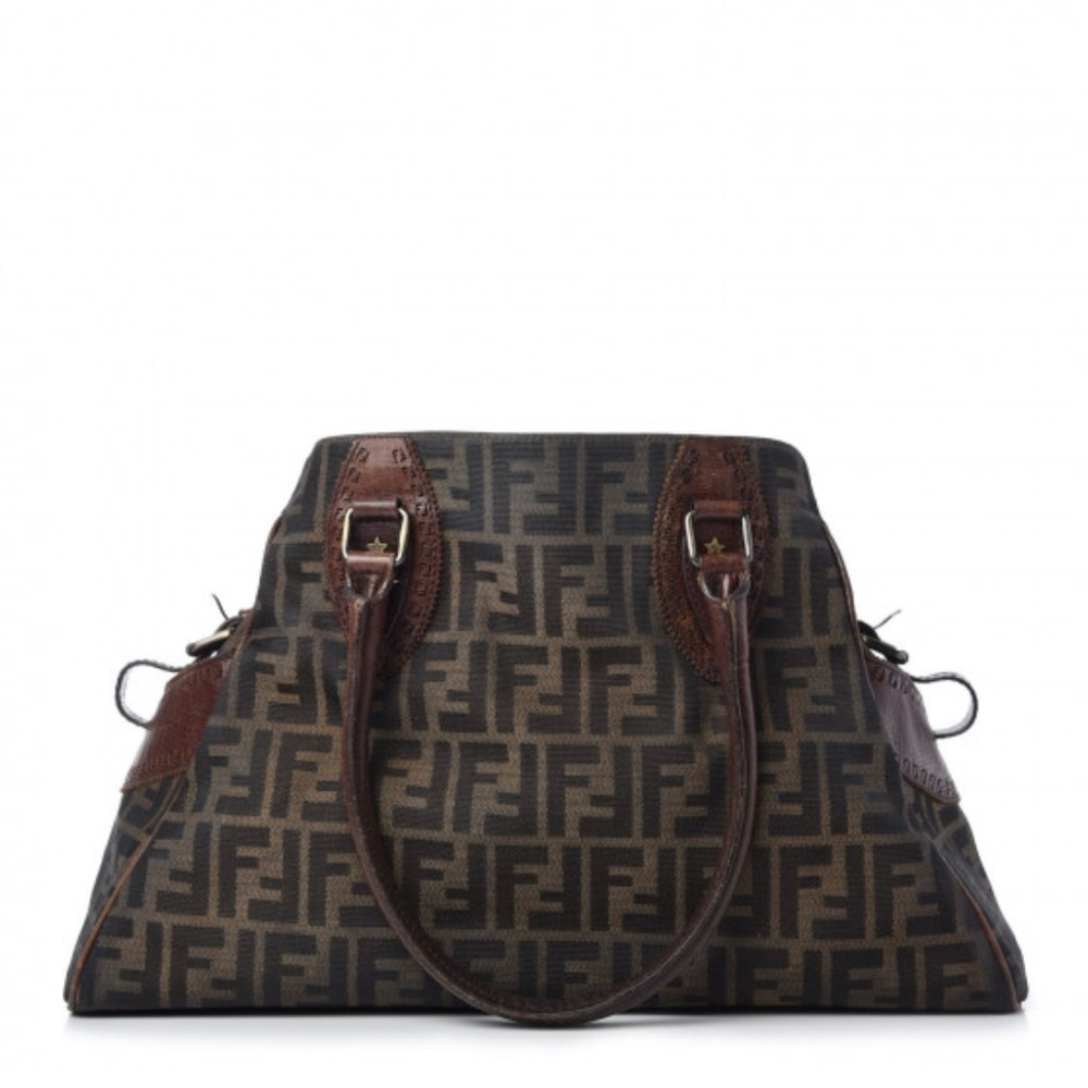 VINTAGE FENDI  Zucca Bag De Jour Tobacco